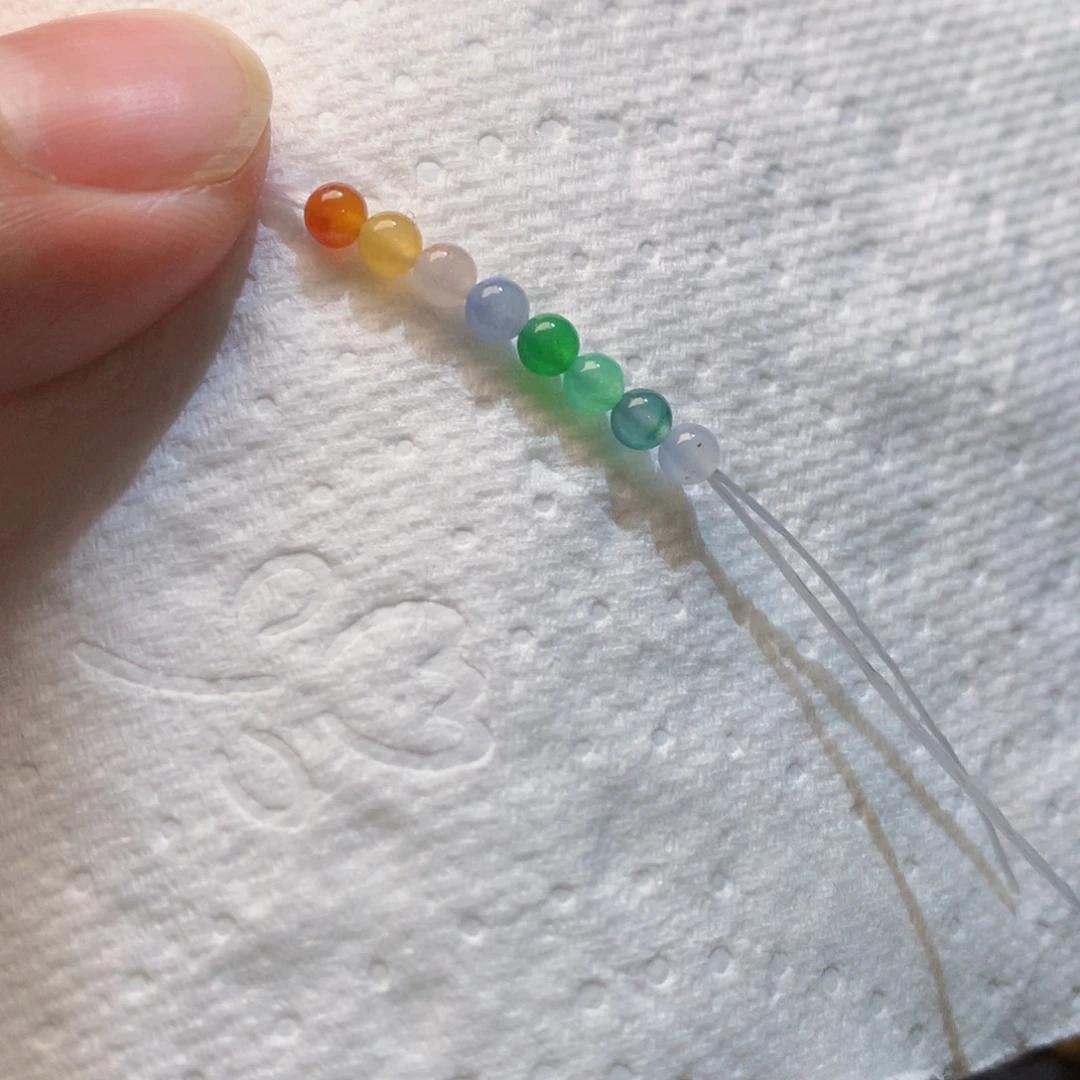 翡翠散珠七彩珠珠66