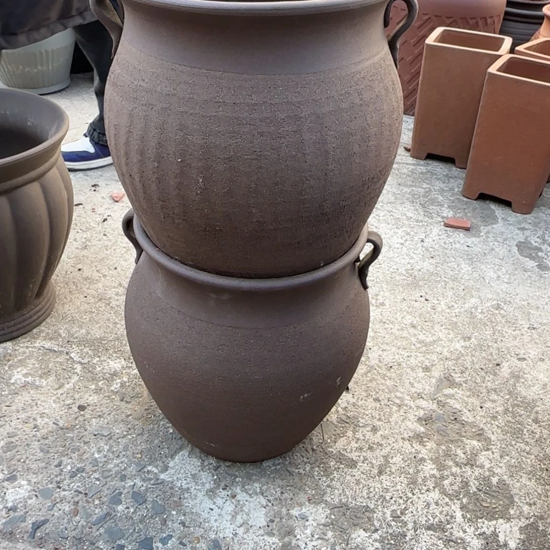 紫砂花盆口25高30宜兴紫砂