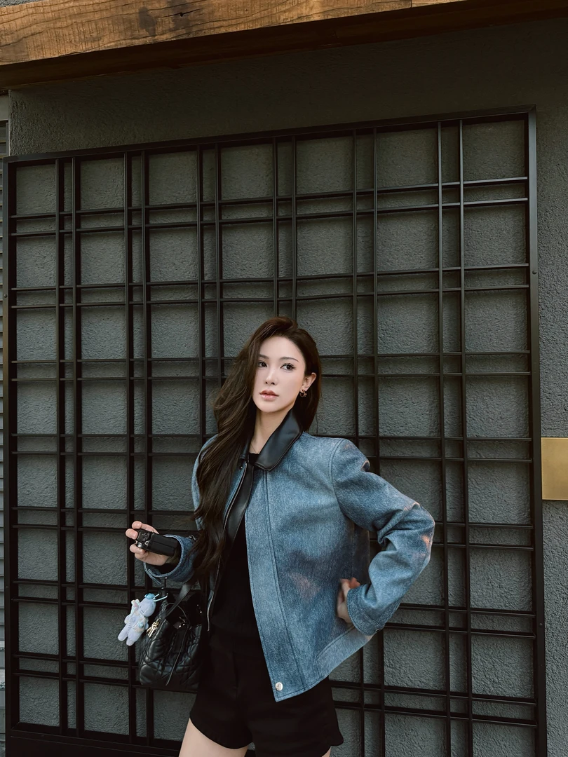 KZN·STUDIO 【牛仔皮衣】原创独家定制秋冬皮衣外套   2843