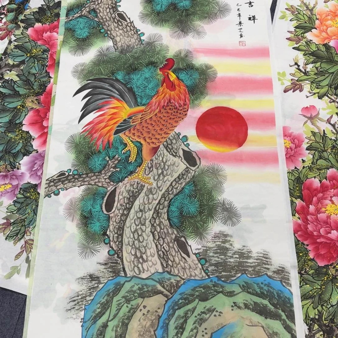 国画140×70工笔手绘画画画