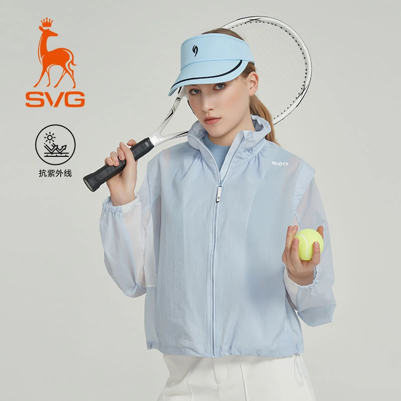 【抗UV】svg高尔夫25春夏新款女装轻薄长袖外套防晒衣运动夹克女