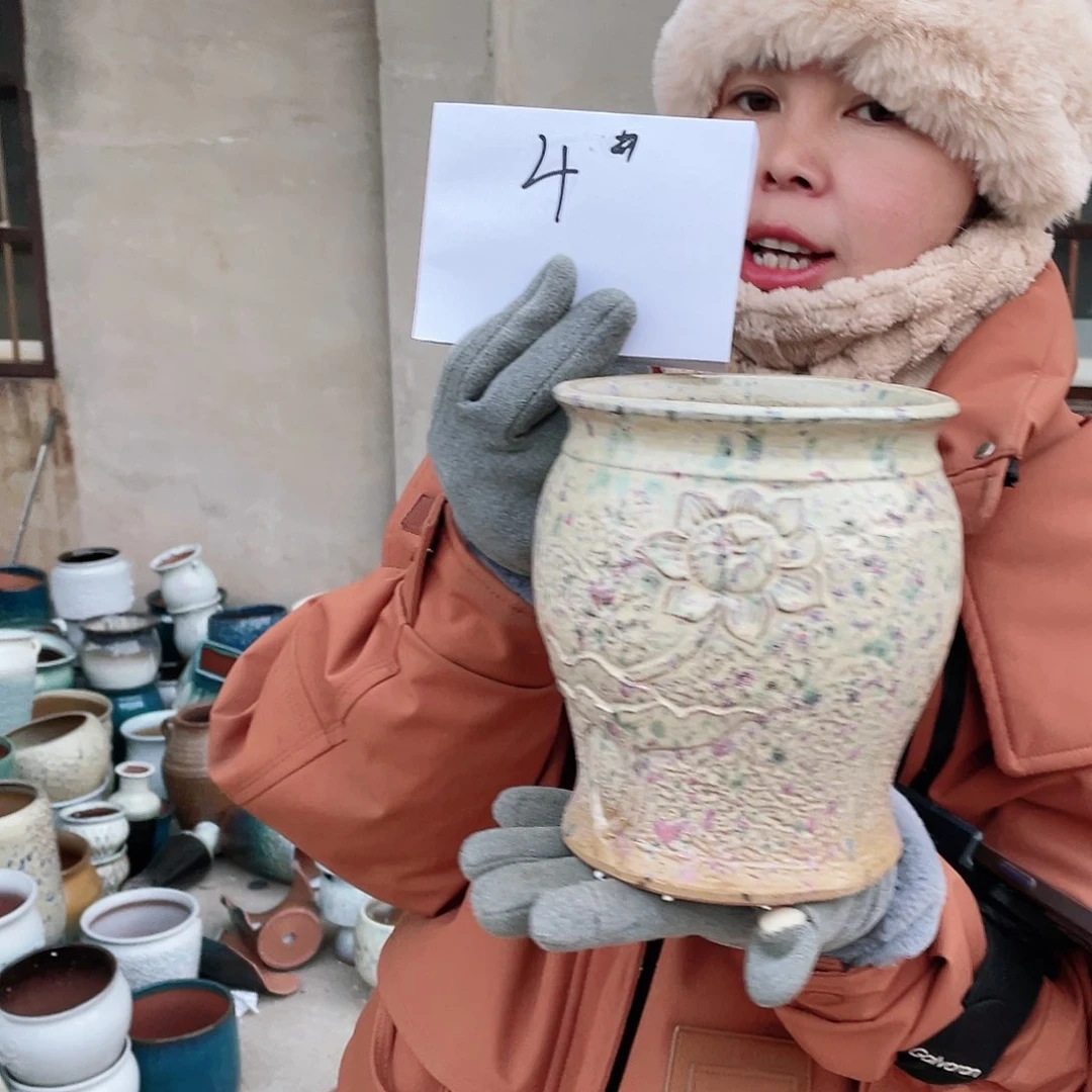 红陶王嫂花盆0120-04