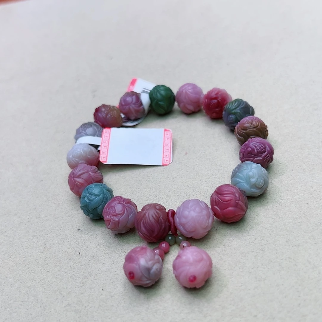 定制石英质玉盐源玛瑙定制未镶嵌豆*