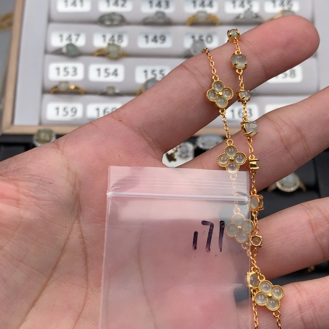 翡翠银S925镶嵌戒圈171