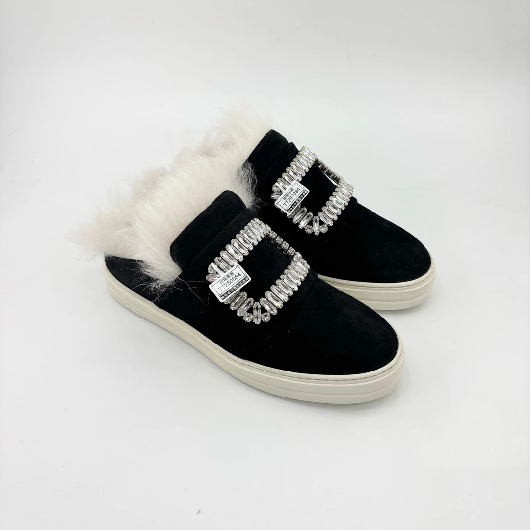 未使用 Roger Vivier/罗杰·维威耶 36.5码/钻扣半拖/TT250084