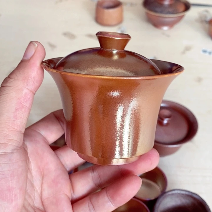 柴烧茶具套杯子杯子