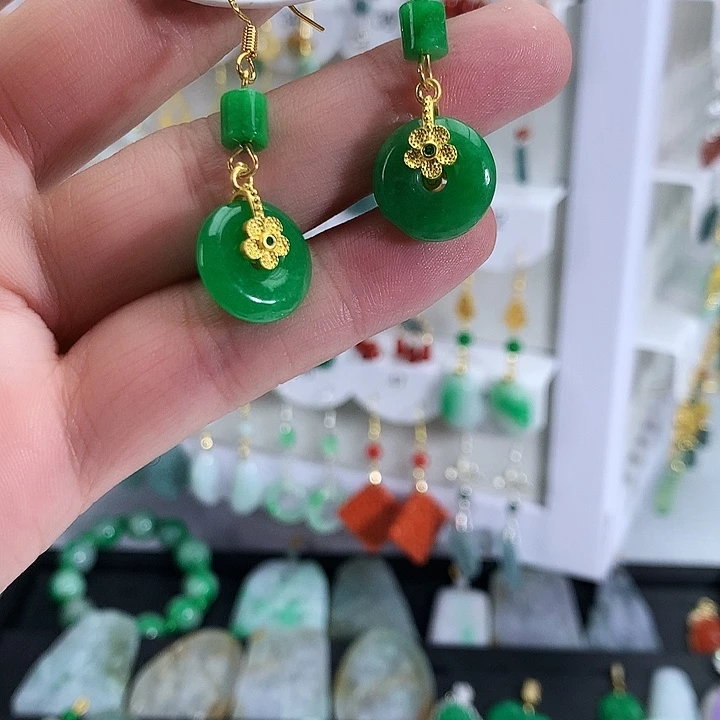 未镶嵌翡翠耳饰耳坠