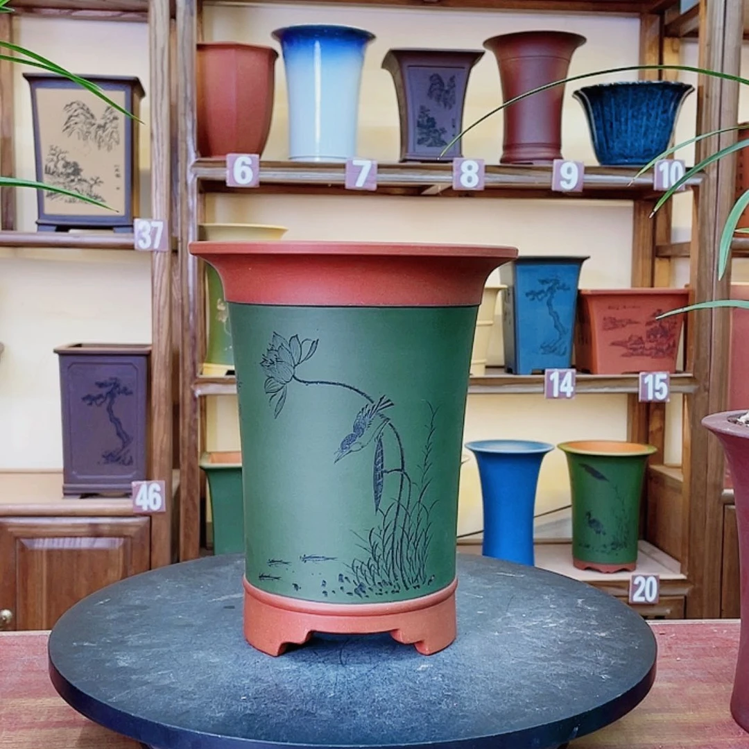 【闪购商品】紫砂花盆兰花726555555658558566