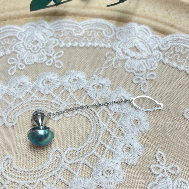 【六六中古】孤品简约马贝珠胸针th5667