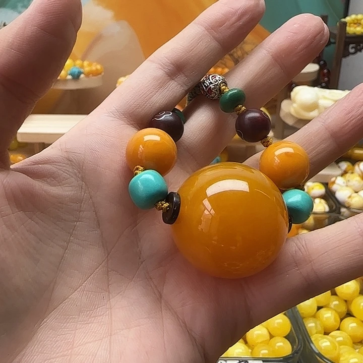 逍***遥树脂非金属老蜡30的锁骨链