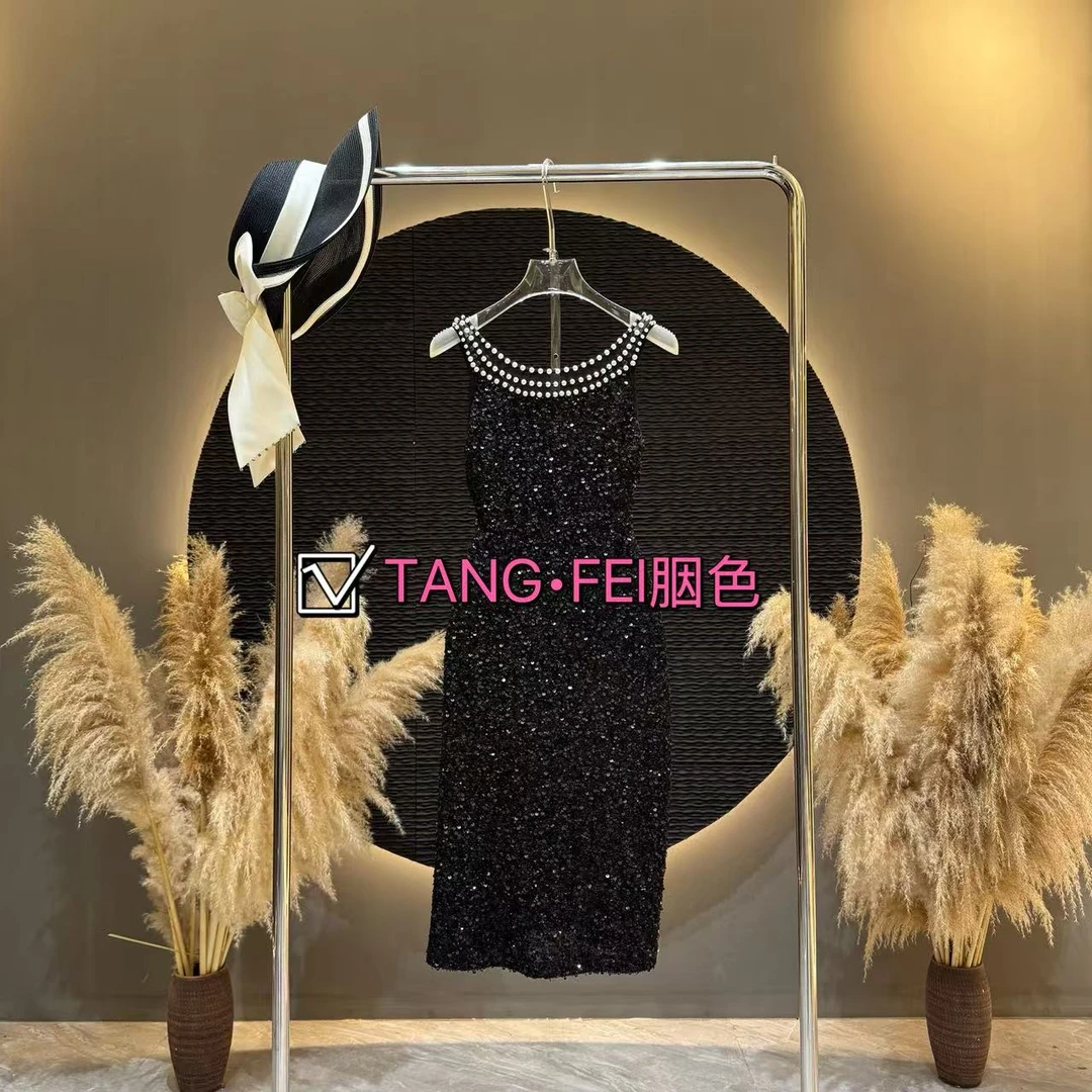 TANG-FEI胭色【暗夜星空】TF0078气质时尚连衣裙