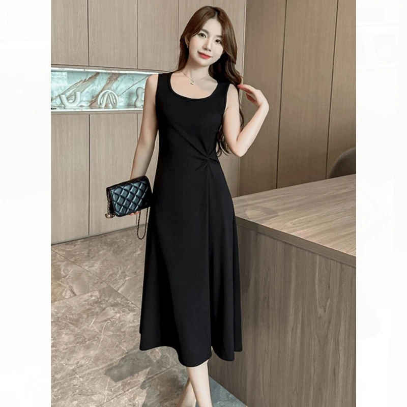 夏季新款长款吊带背心裙大码百搭宽松内搭外穿打底无袖气质连衣裙