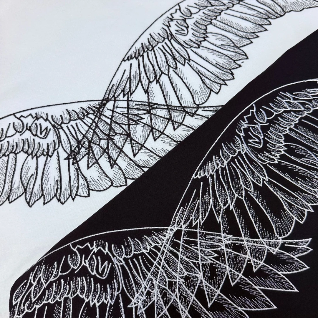 2025夏季新款自由的翅膀麻棉男女同款时尚圆领短袖