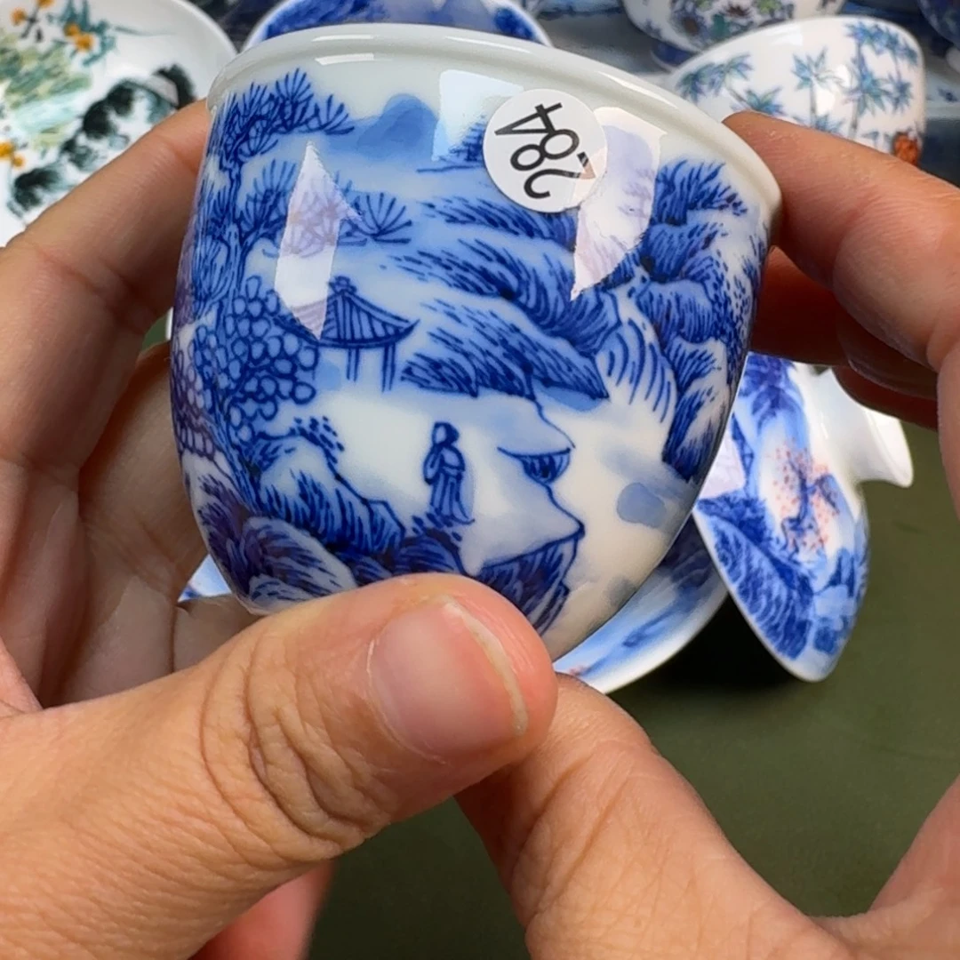陶瓷景德镇纯手绘茶具圆圆284