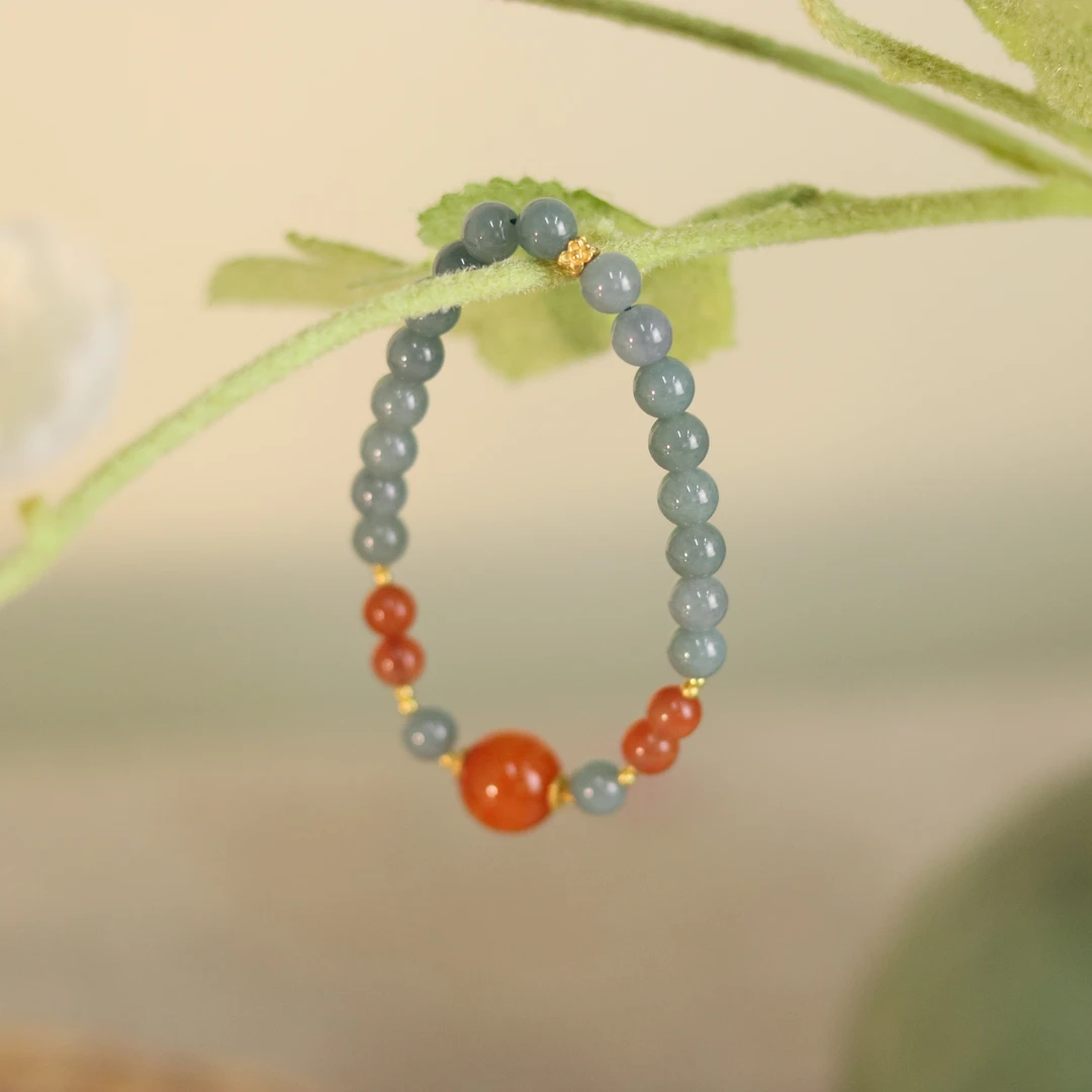 ZC10A18369[原创]蓝翡南红手串（多样性发货）