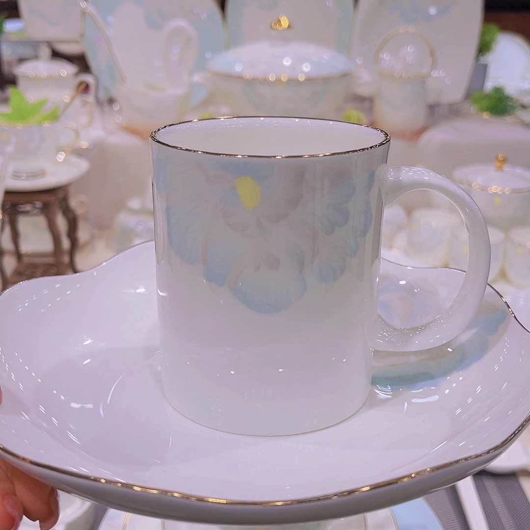 45%以上骨粉骨瓷邂逅花朵4个+马克杯2个