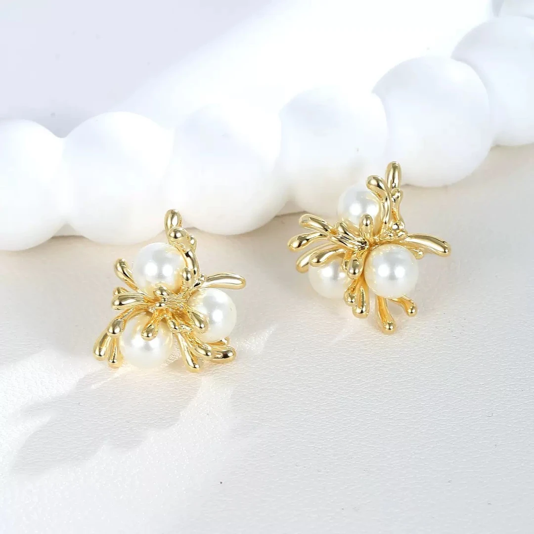 铜合金锆石耳饰 耳钉