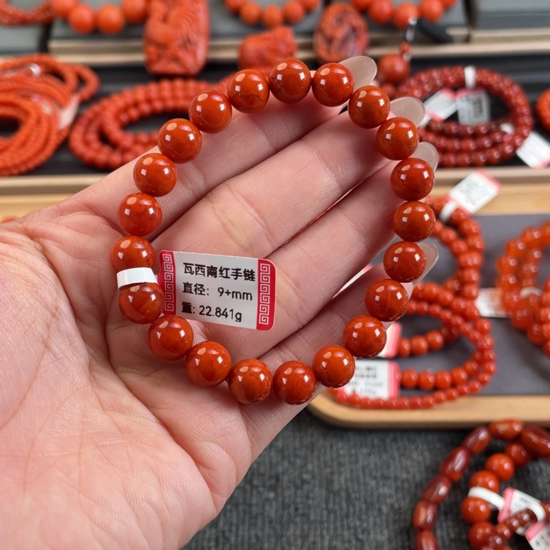 南红玛瑙未镶嵌9➕瓦西南红火焰纹单圈