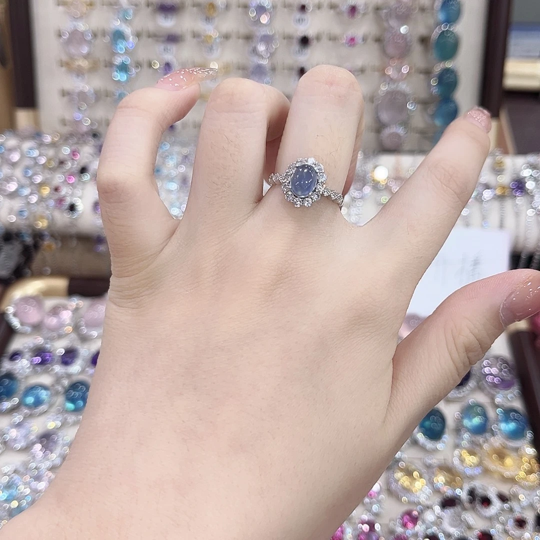 黄晶银S925镶嵌戒指