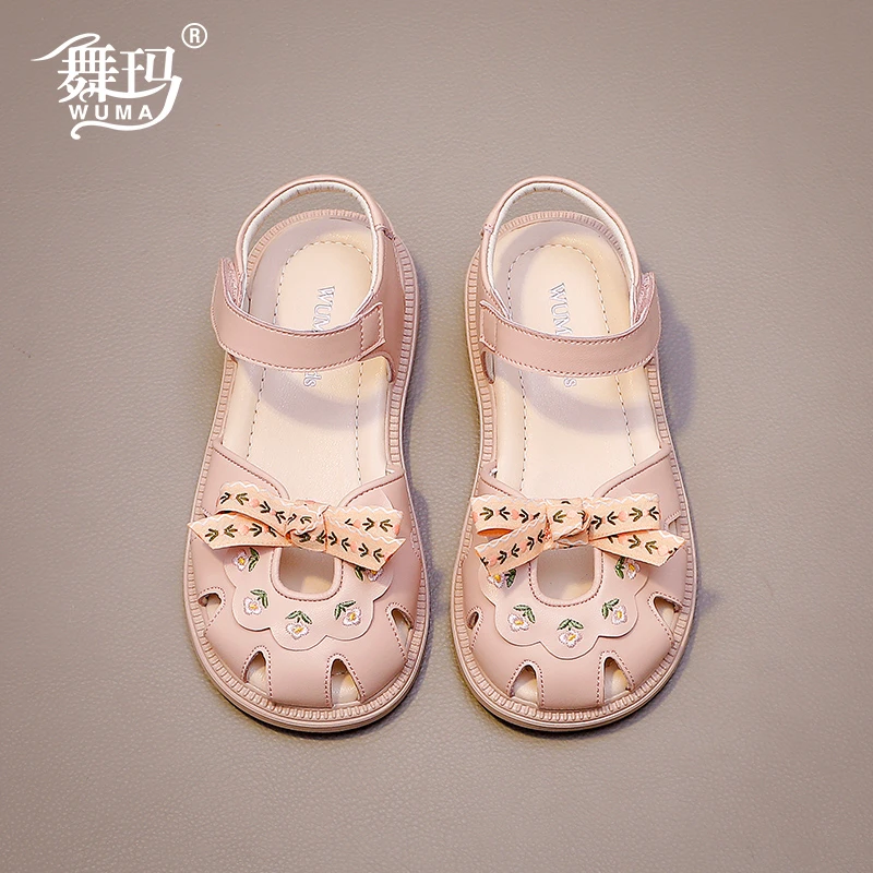舞玛儿童凉鞋2025新款包头软底公主镂空宝宝单鞋528278
