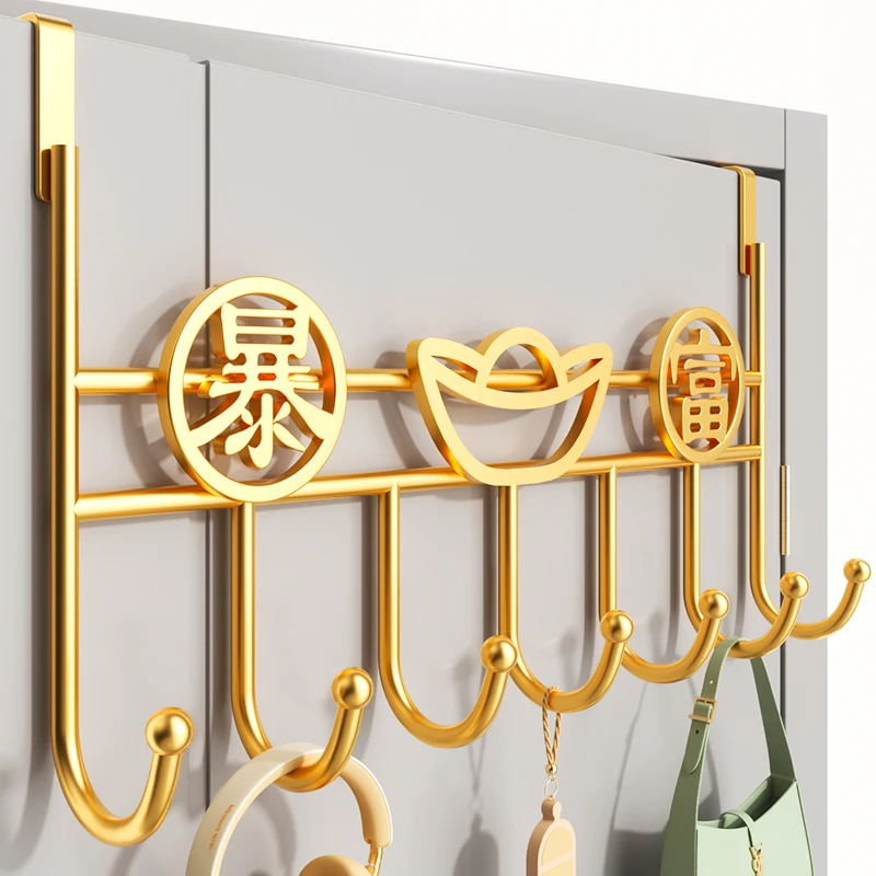 门后挂钩免打孔挂衣架挂架卧室浴室门上衣帽钩钥匙收纳置物架