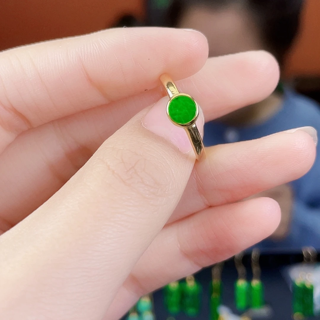 翡翠银S925镶嵌耳饰