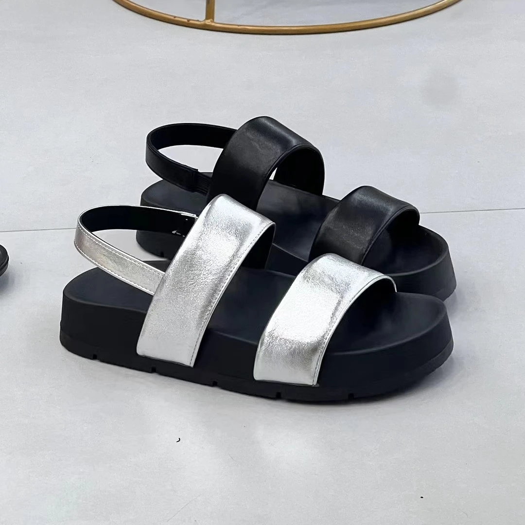 诗涵家 真皮厚底时尚凉鞋550