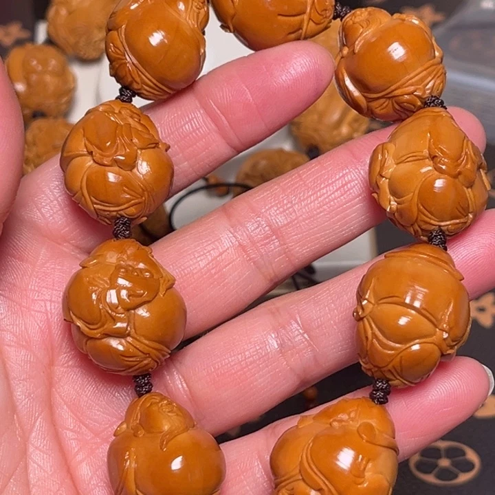 放***我手串/手链橄榄核财神橄榄核手串9颗籽