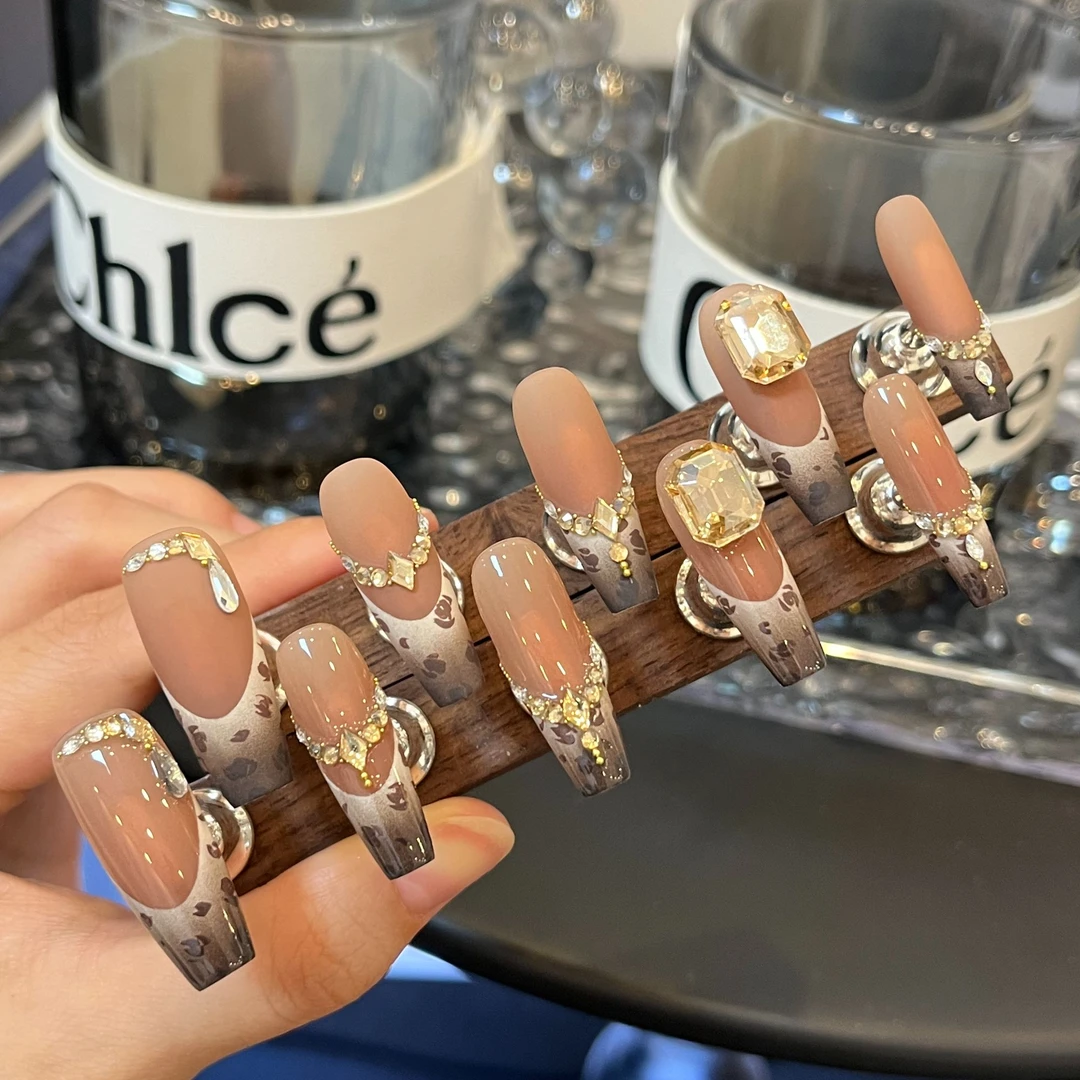 【甜心豹纹】张呼呼纯手工穿戴甲平替好物