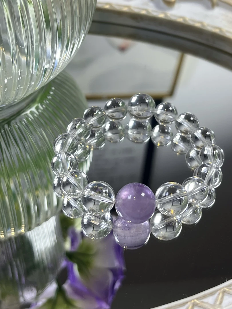 风信紫（高品质双A白水配单颗紫水晶）