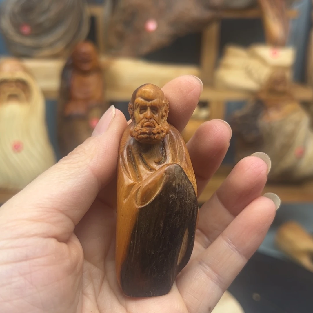 木可**好崖柏木摆件手把件