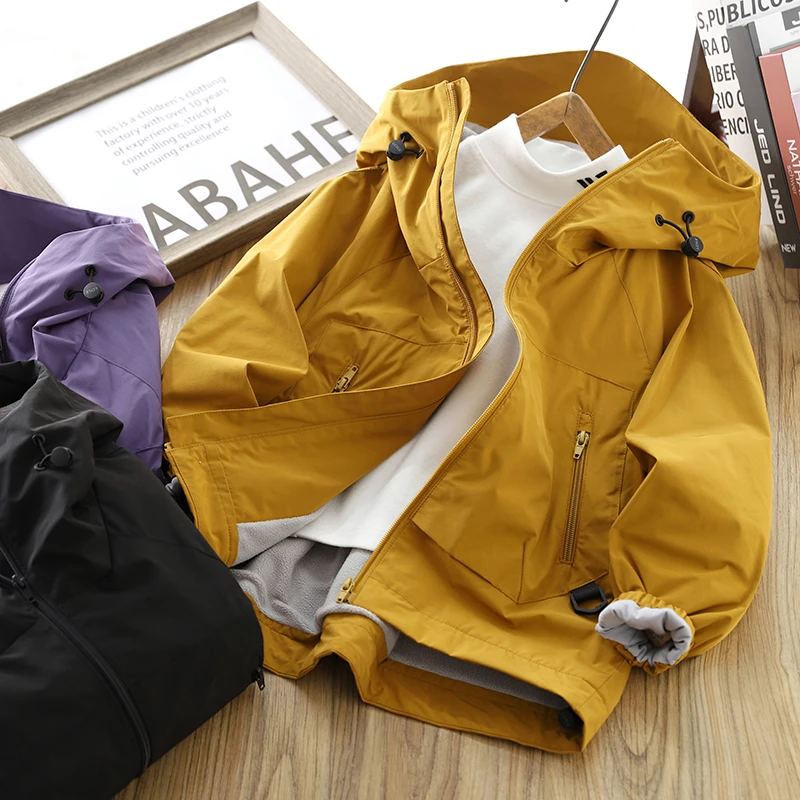 男童加绒冲锋衣秋冬装2024新款儿童防风保暖外套冬季男孩户外棉衣