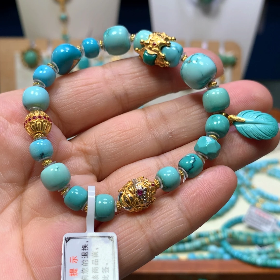 绿松石18K金镶嵌单圈