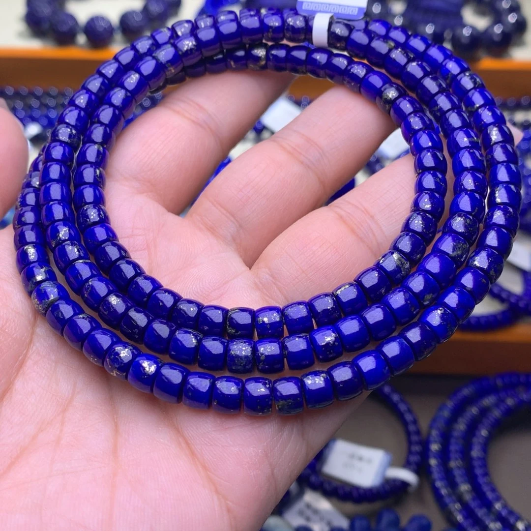 青金石未镶嵌手串6m