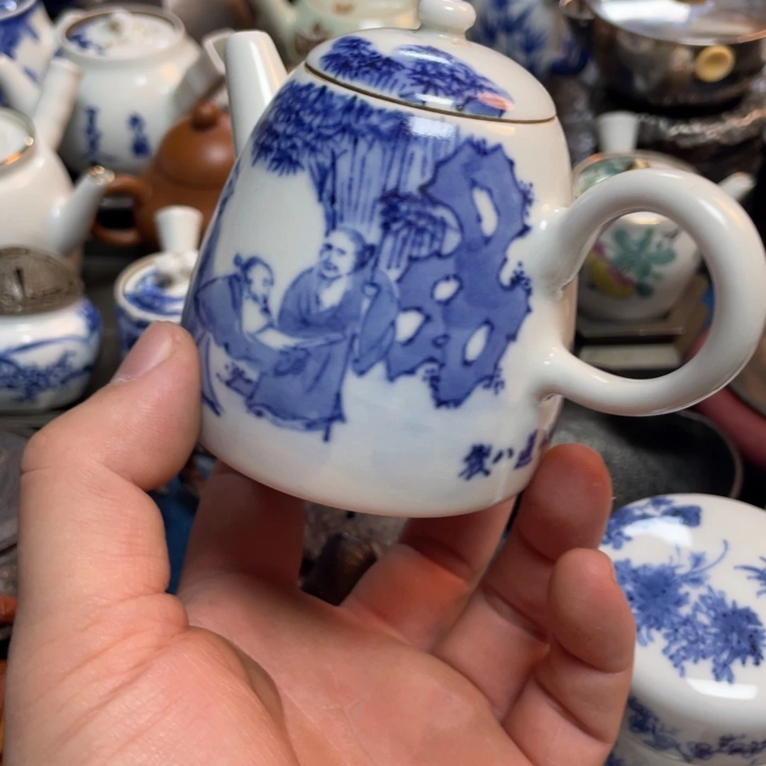泉***石核桃两个球核桃两个球茶壶