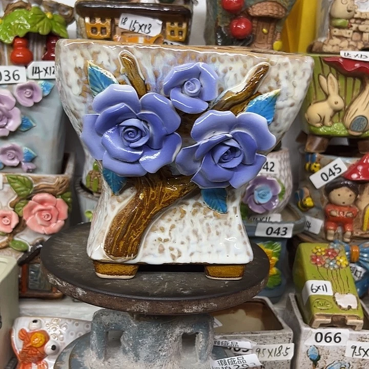 粗陶材质多肉花盆