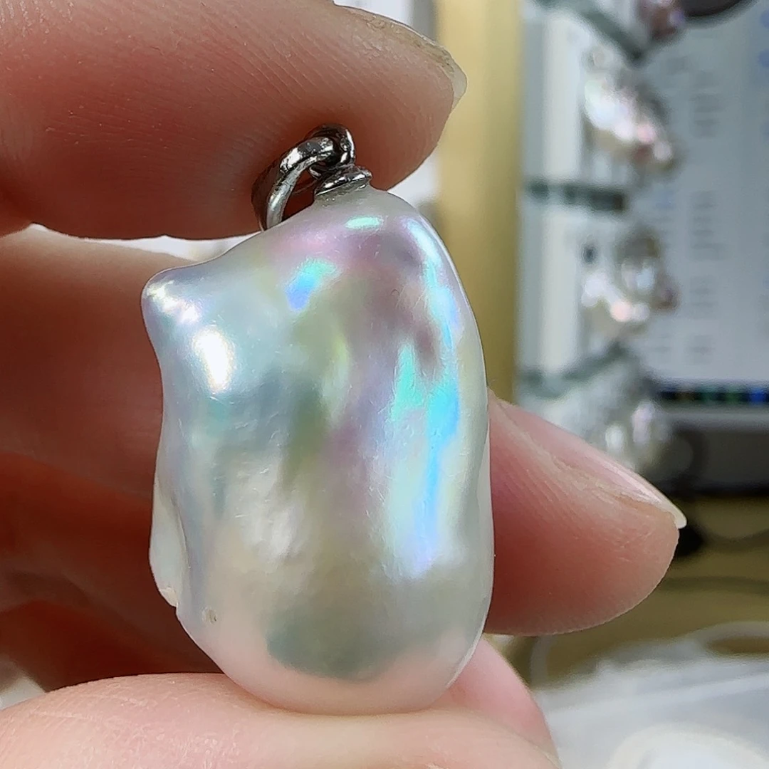 淡水珍珠吊坠（特价有瑕）银S925镶嵌