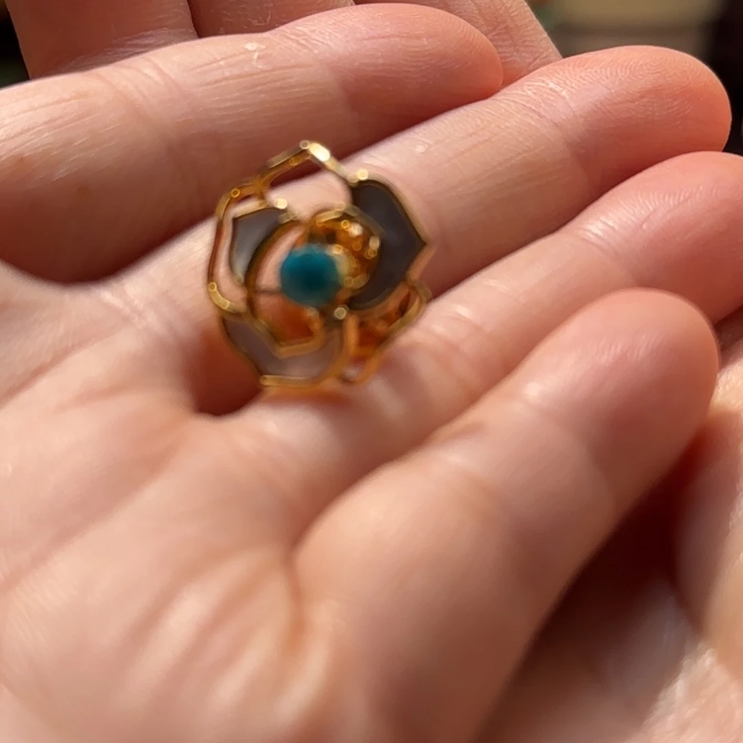 绿松石未镶嵌胸针