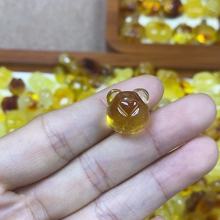 吊坠橄榄核小熊头89