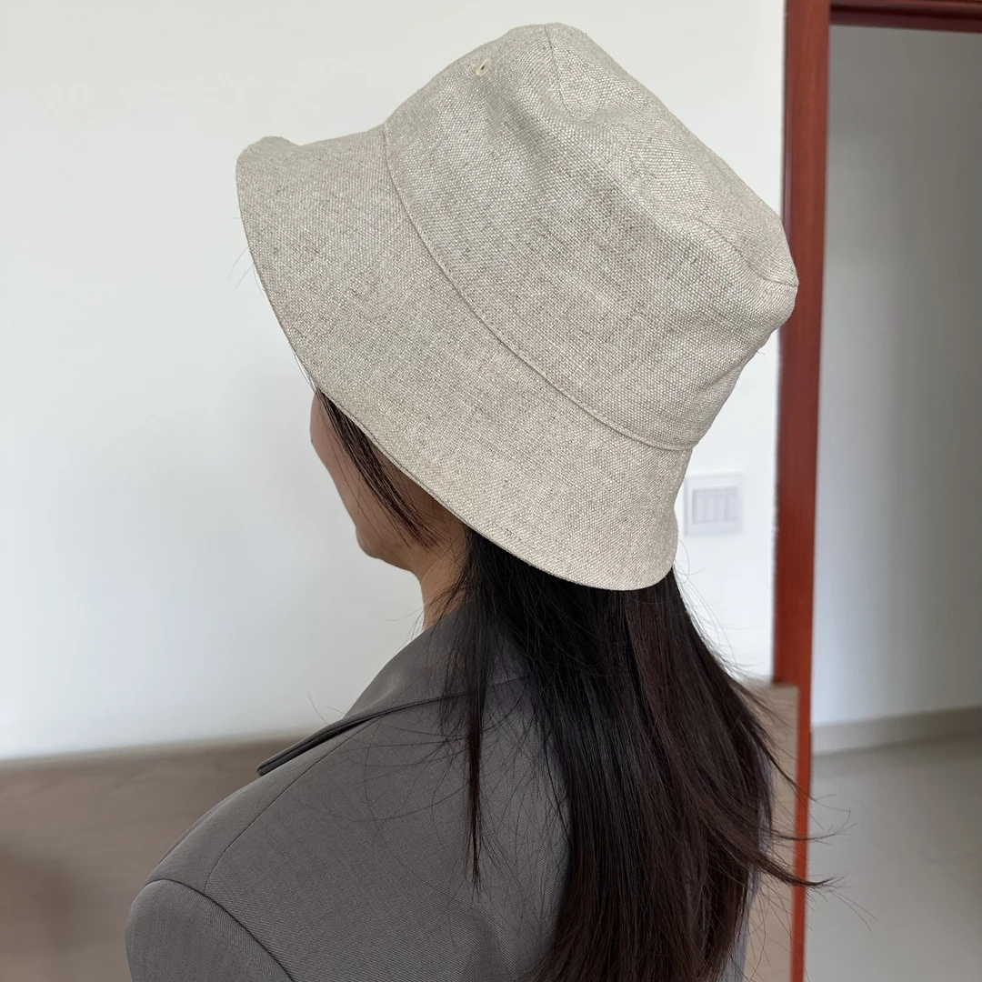 T079 汉麻雨露色渔夫帽头围52cm