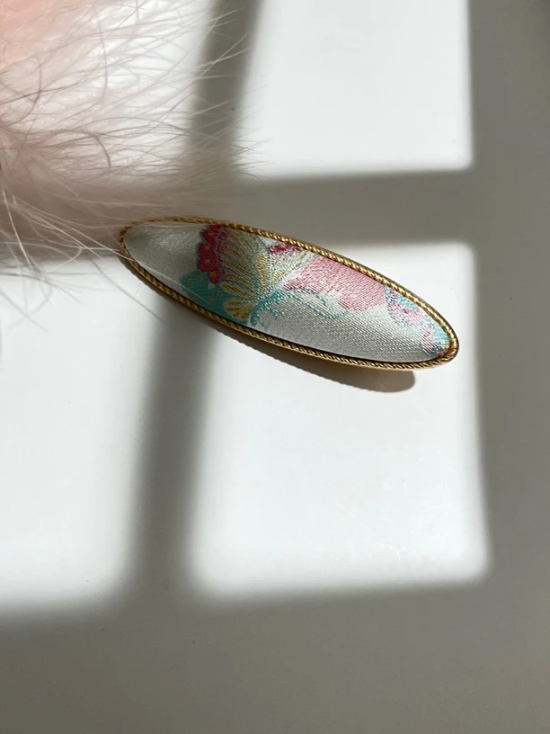 非遗宋锦女国风鸭嘴夹新中式发卡古风发夹弹簧夹民族风头饰