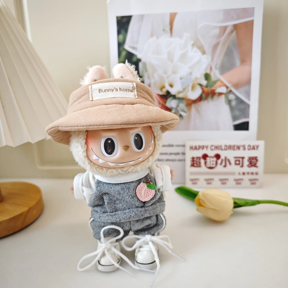 labubu挂件衣服17cm拉布布盲盒搪胶玩偶着替娃衣针织毛衣配件