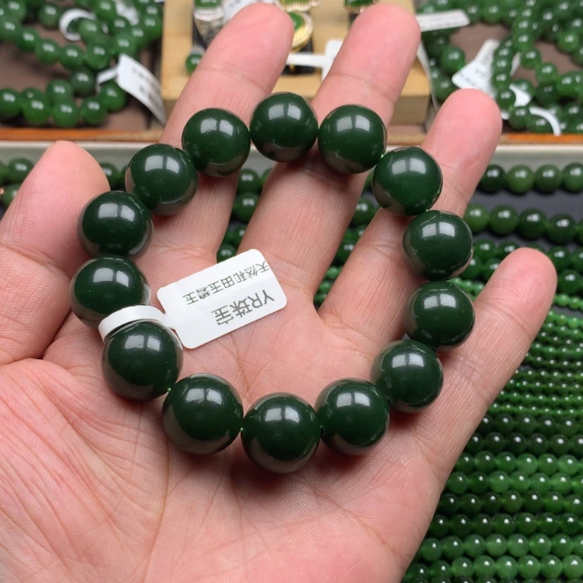 【闪购商品】未镶嵌手串和田玉（碧玉）峡*人16