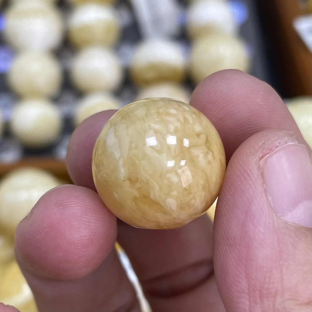魔梵珠宝｜18.4mm俄料天然蜜蜡 瑕疵虎皮福利款（瑕疵大性价比高）