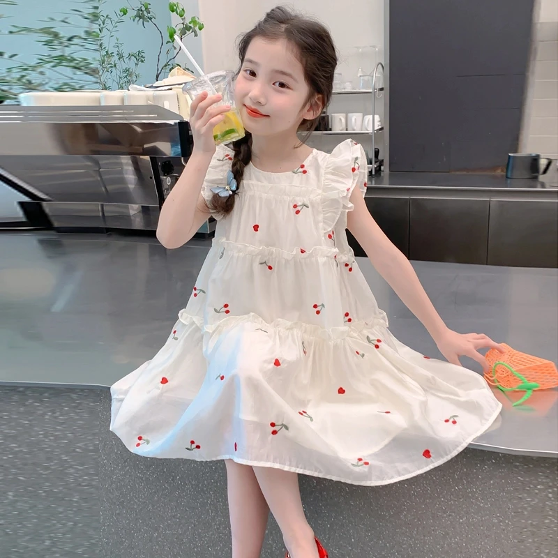 女童连衣裙夏季2025新款儿童洋气时髦薄款公主裙夏装女孩网红裙子