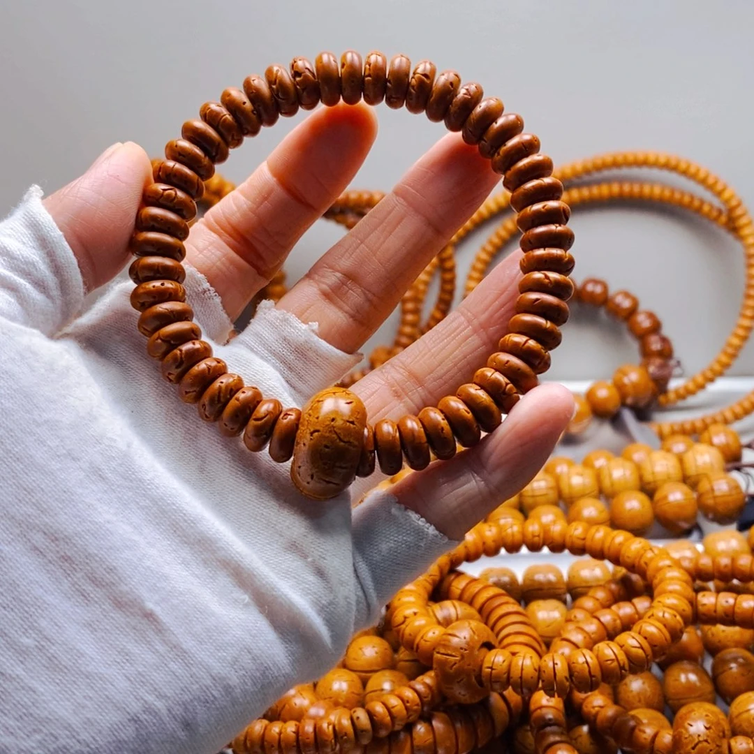 桃核手串4乘10核片盘缠手串轻色差28