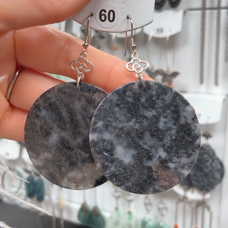 【闪购商品】翡翠耳饰银S925镶嵌耳饰