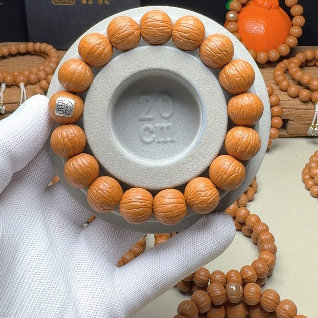 猴头核桃吊坠16小银标款聚宝盆