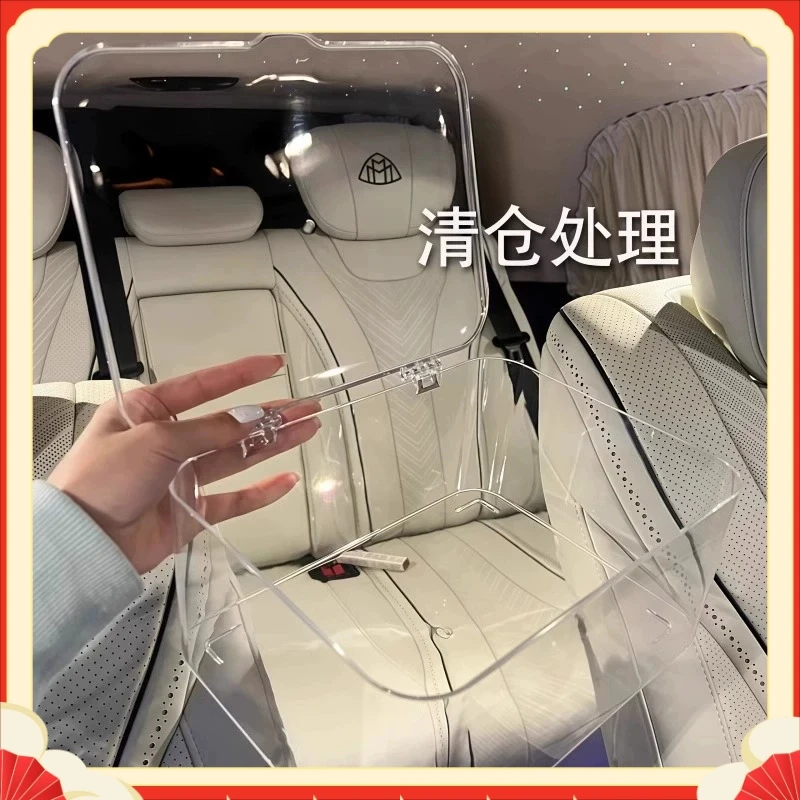 桌面收纳盒收纳透明杂物亚克力办公室卧室宿舍带盖防尘整理盒大号