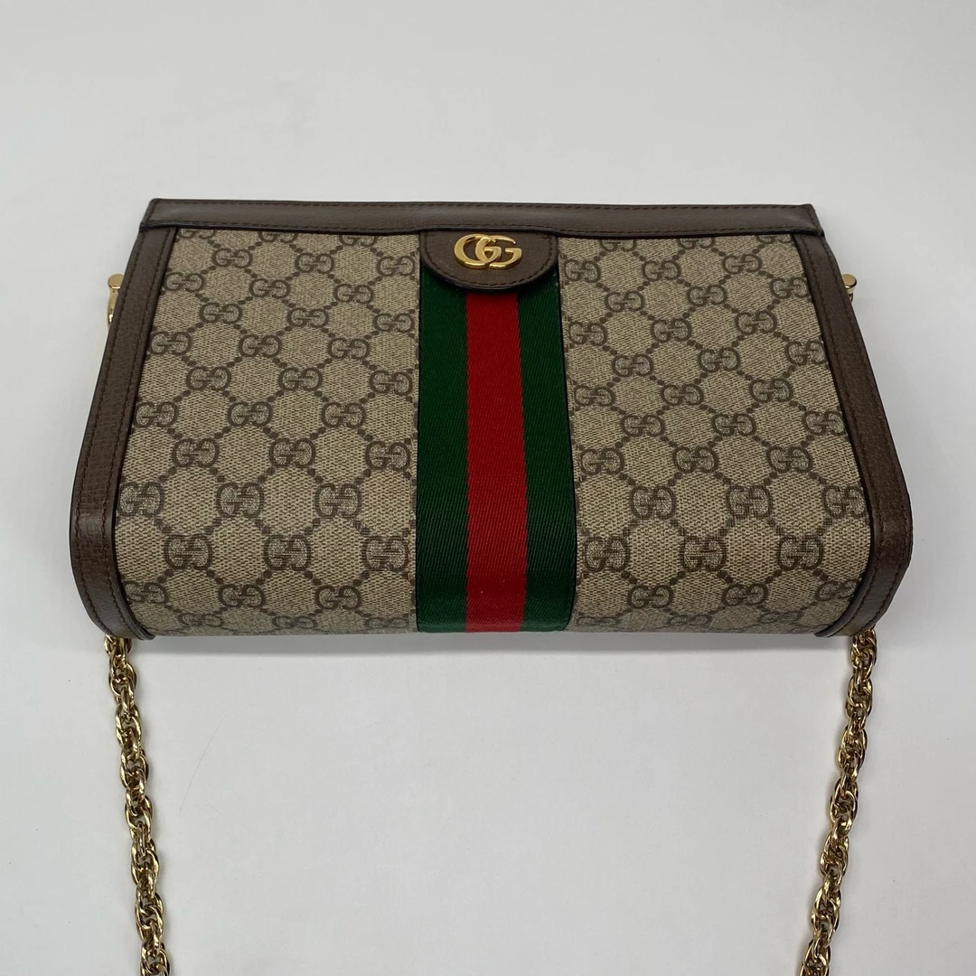 99新 GUCCI/古驰 ophidia 夹子包 手拿包 链条包DX1608